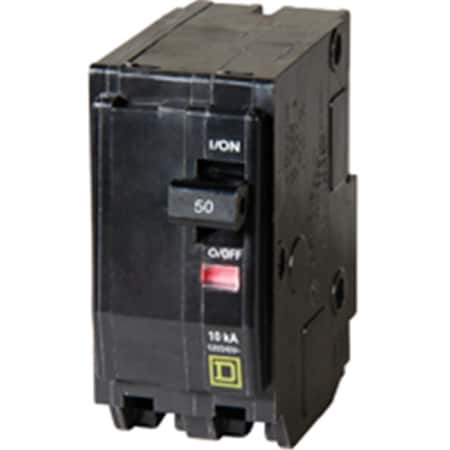 Maxpower Circuit Breaker, QO Series, 50A, 2 Pole, 120/240V AC, 10kA at 120/240V AC MA442231